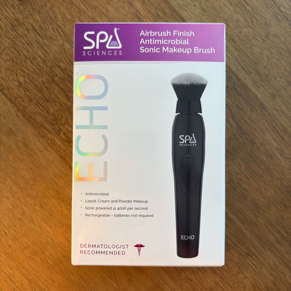Echo Antimicrobial Sonic Makeup Brush - New Spa Sciences